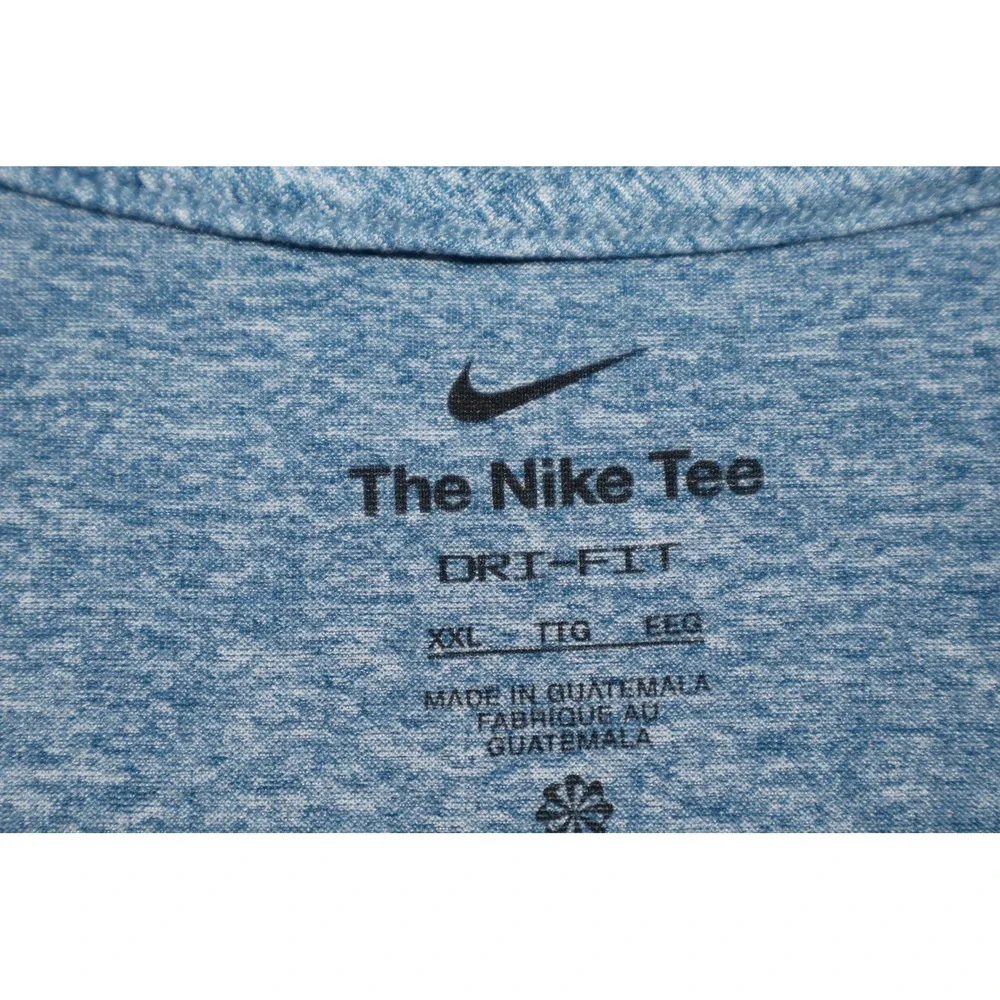 Nike Dri-FIT Gym Workout Shirt Women XXL Blue Heathered Activewear Polyester